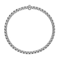 FOPE Flex'it Eka 18ct White Gold 0.01ct Diamond Set Bracelet Large - Michael Jones Jeweller