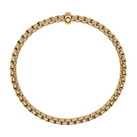 FOPE Flex'it Eka 18ct Yellow Gold 0.01ct Diamond Set Bracelet Medium - Michael Jones Jeweller
