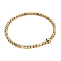 FOPE Flex'it Eka 18ct Yellow Gold 0.01ct Diamond Set Bracelet Medium - Michael Jones Jeweller