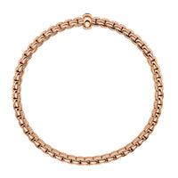 FOPE Flex'it Eka 18ct Rose Gold 0.01ct Black Diamond Set Bracelet Large - Michael Jones Jeweller