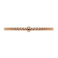 FOPE Flex'it Eka 18ct Rose Gold 0.01ct Black Diamond Set Bracelet Large - Michael Jones Jeweller