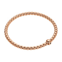 FOPE Flex'it Eka 18ct Rose Gold 0.01ct Black Diamond Set Bracelet Large - Michael Jones Jeweller