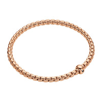 FOPE Flex'it Eka 18ct Rose Gold 0.01ct Black Diamond Set Bracelet Large - Michael Jones Jeweller