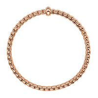 FOPE Flex'it Eka 18ct Rose Gold 0.01ct Black Diamond Set Bracelet Medium - Michael Jones Jeweller