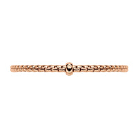 FOPE Flex'it Eka 18ct Rose Gold 0.01ct Black Diamond Set Bracelet Medium - Michael Jones Jeweller