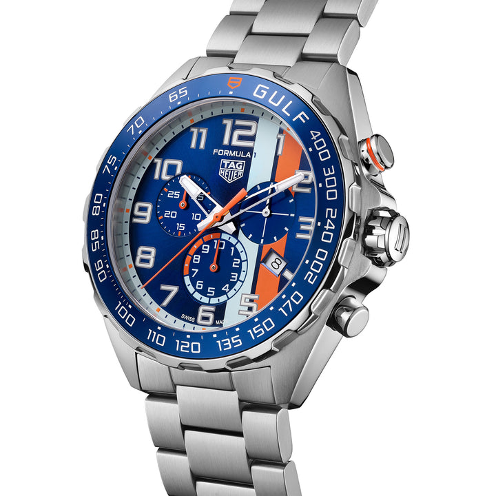 TAG Heuer Formula 1 x Gulf 43mm 200m Chronograph Quartz Watch CAZ101AT.BA0842 - Michael Jones Jeweller