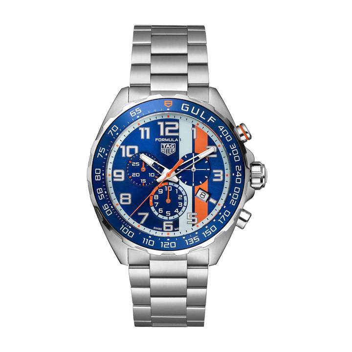 TAG Heuer Formula 1 x Gulf 43mm 200m Chronograph Quartz Watch CAZ101AT.BA0842 - Michael Jones Jeweller