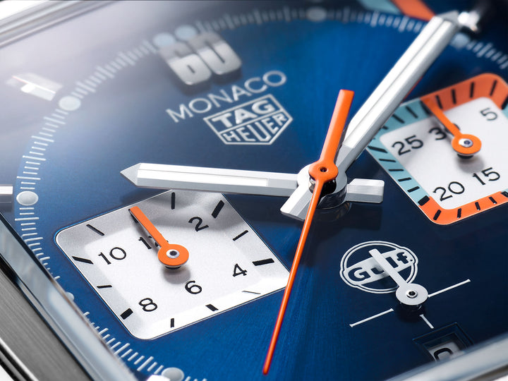 TAG Heuer Monaco x Gulf 39mm 100m Special Edition Automatic Watch CBL2115.FC6494 - Michael Jones Jeweller