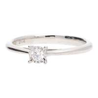 Illusion Set 0.08ct 9ct White Gold Diamond Ring - Michael Jones Jeweller