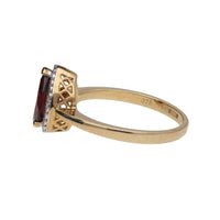 Garnet and Diamond 9ct Yellow Gold Ring - Michael Jones Jeweller