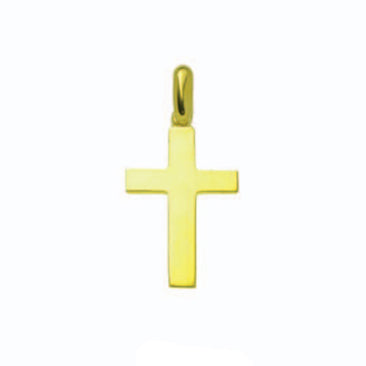 Plain Polished 9ct Yellow Gold Cross
