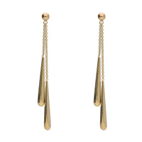 Polished 9ct Yellow Gold Drop Earrings - Michael Jones Jeweller