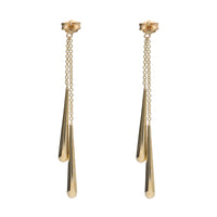 Polished 9ct Yellow Gold Drop Earrings - Michael Jones Jeweller