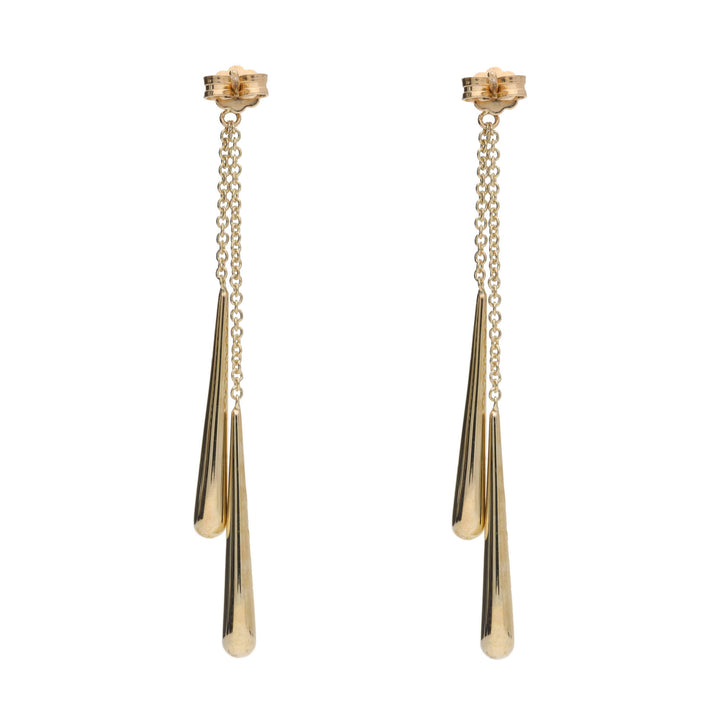 Polished 9ct Yellow Gold Drop Earrings - Michael Jones Jeweller