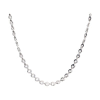 Circular Link 9ct White Gold Necklace