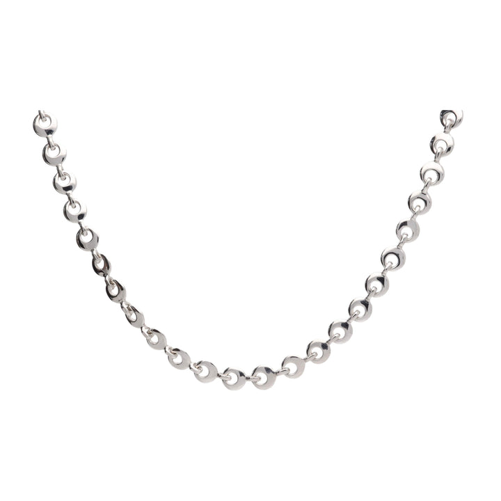 Circular Link 9ct White Gold Necklace