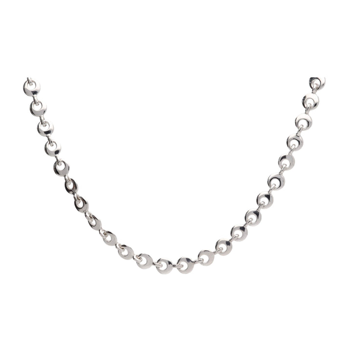 Circular Link 9ct White Gold Necklace - Michael Jones Jeweller