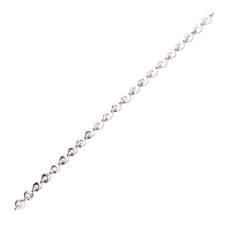 Circular Link 9ct White Gold Necklace - Michael Jones Jeweller
