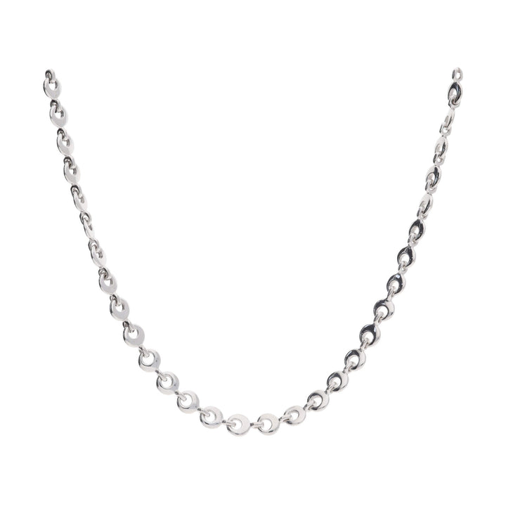 Circular Link 9ct White Gold Necklace - Michael Jones Jeweller