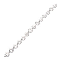 Round Link 9ct White Gold Bracelet - Michael Jones Jeweller