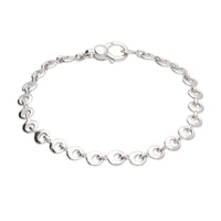 Round Link 9ct White Gold Bracelet - Michael Jones Jeweller