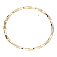 Twisted 9ct Yellow Gold Bangle - Michael Jones Jeweller