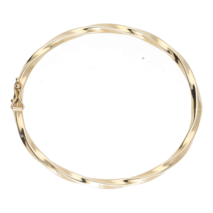 Twisted 9ct Yellow Gold Bangle - Michael Jones Jeweller