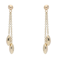 Two Strand 9ct Yellow Gold Drop Earrings