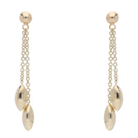 Two Strand 9ct Yellow Gold Drop Earrings - Michael Jones Jeweller