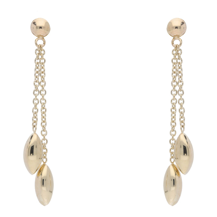 Two Strand 9ct Yellow Gold Drop Earrings