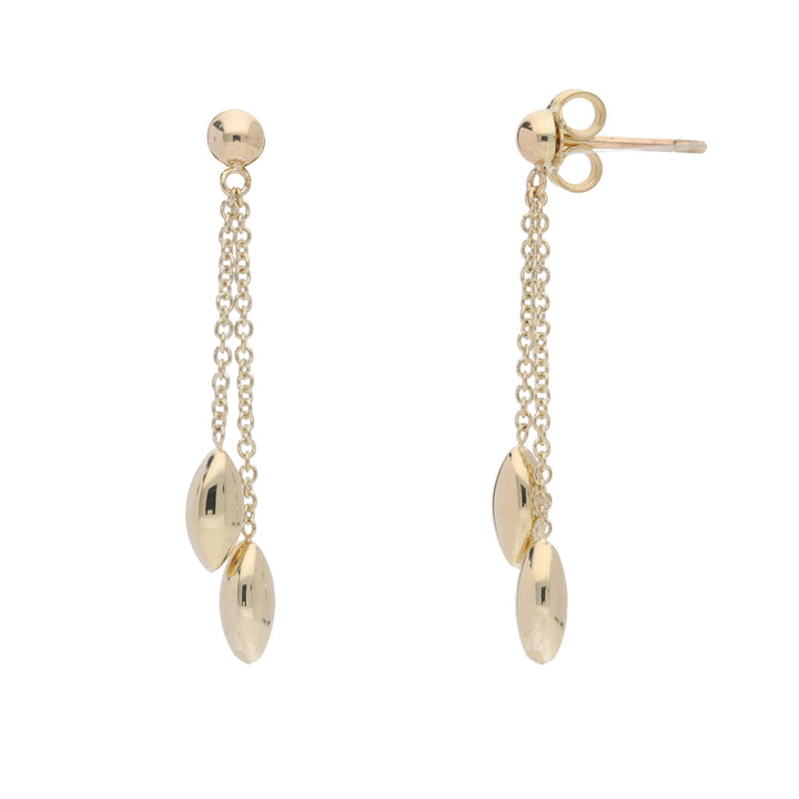 Two Strand 9ct Yellow Gold Drop Earrings