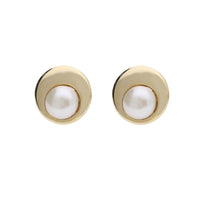 Freshwater Pearl Polished 9ct Yellow Gold Stud Earrings - Michael Jones Jeweller