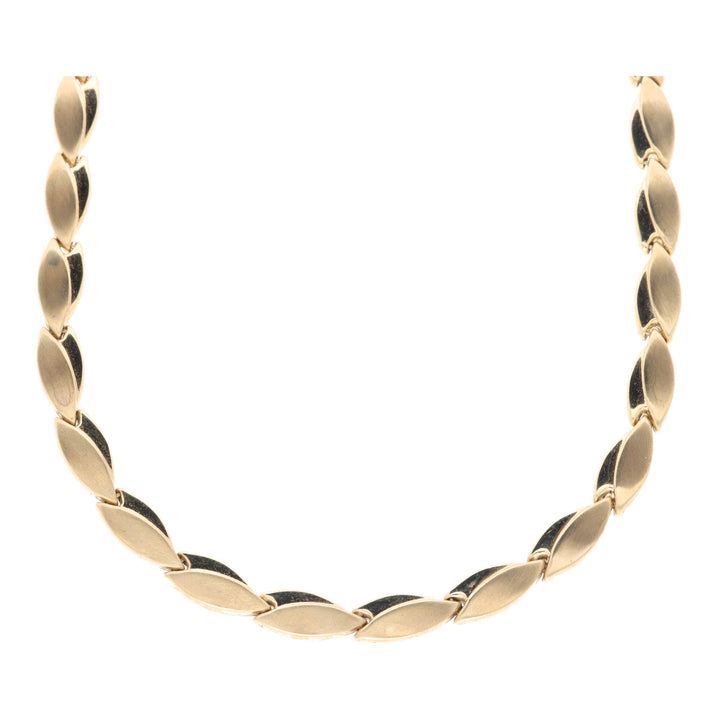 Double Marquise Link 9ct Yellow Gold Necklace