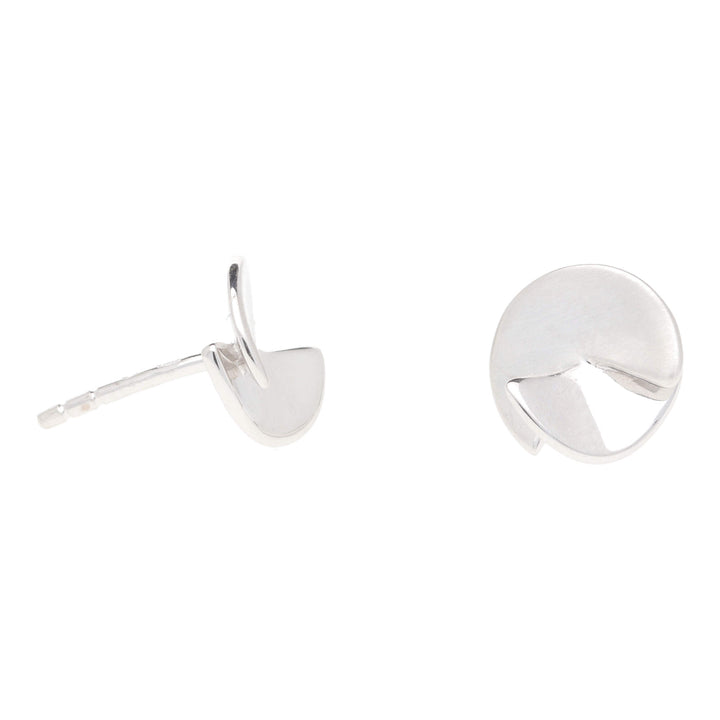 Twisted 18ct White Gold Stud Earrings - Michael Jones Jeweller