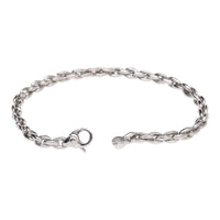 Tight Oval Link 9ct White Gold Bracelet - Michael Jones Jeweller