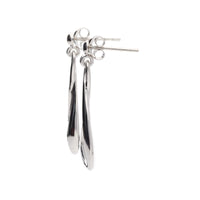 Figure of Eight 9ct White Gold Drop Earrings