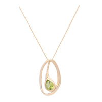 Peridot 9ct Yellow Gold Pendant - Michael Jones Jeweller