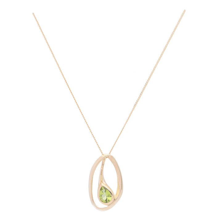 Peridot 9ct Yellow Gold Pendant - Michael Jones Jeweller