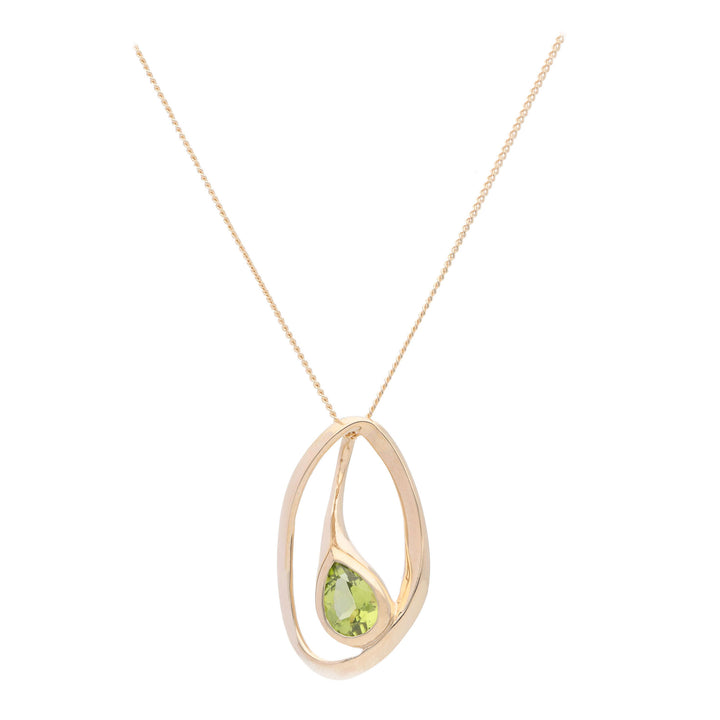 Peridot 9ct Yellow Gold Pendant - Michael Jones Jeweller