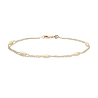 Marquise Bead 9ct Yellow Gold Bracelet