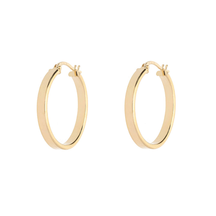 Polished 9ct Yellow Gold Hoop Earrings - Michael Jones Jeweller
