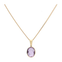 Amethyst 9ct Yellow Gold Necklace - Michael Jones Jeweller