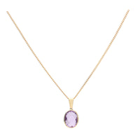Amethyst 9ct Yellow Gold Necklace - Michael Jones Jeweller