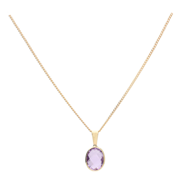 Amethyst 9ct Yellow Gold Necklace - Michael Jones Jeweller