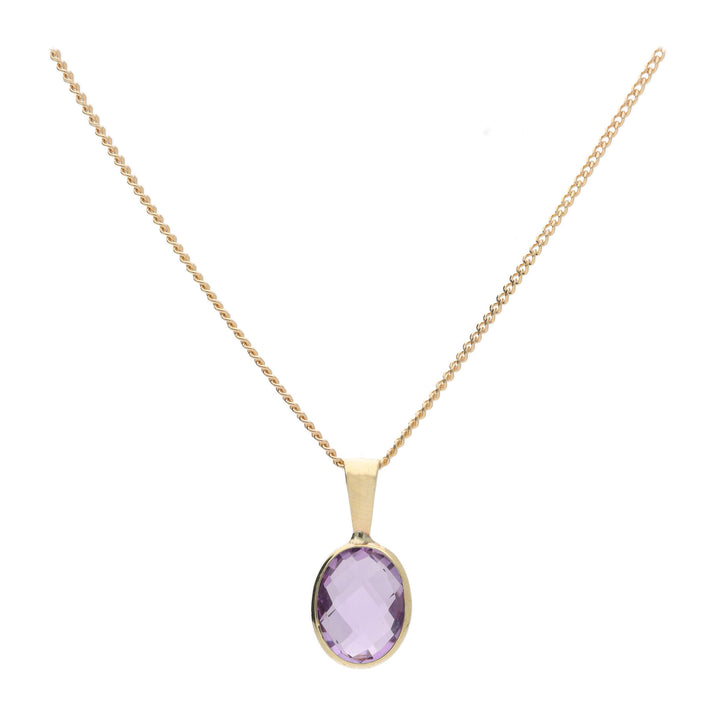 Amethyst 9ct Yellow Gold Necklace - Michael Jones Jeweller