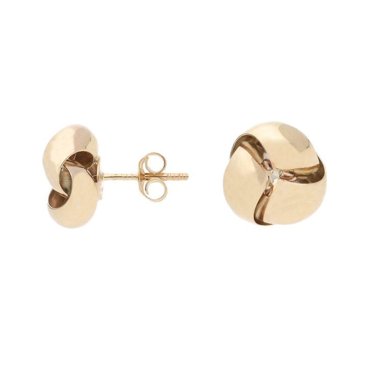 Knot 9ct Yellow Gold Stud Earrings