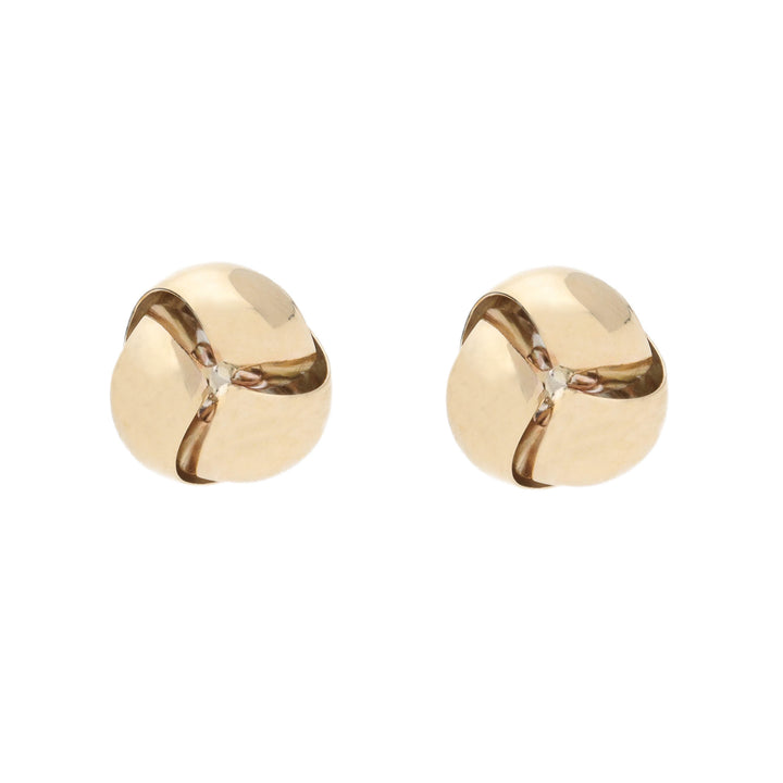 Knot 9ct Yellow Gold Stud Earrings