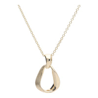 Ribbon Open Drop 9ct Yellow Gold Necklace - Michael Jones Jeweller