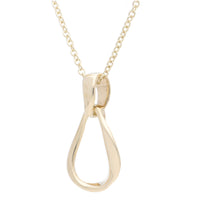 Ribbon Open Drop 9ct Yellow Gold Necklace - Michael Jones Jeweller