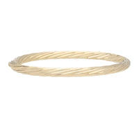 Polished Twisted 9ct Yellow Gold Bangle - Michael Jones Jeweller